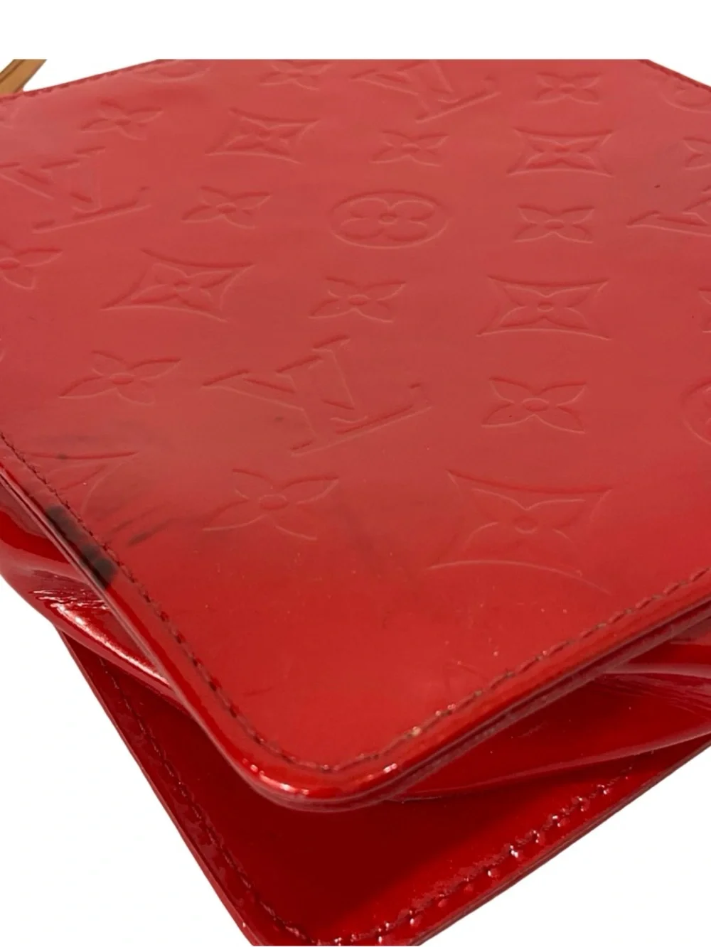Louis Vuitton Red Monogram Vernis Mott Pochette - Picture 7 of 16